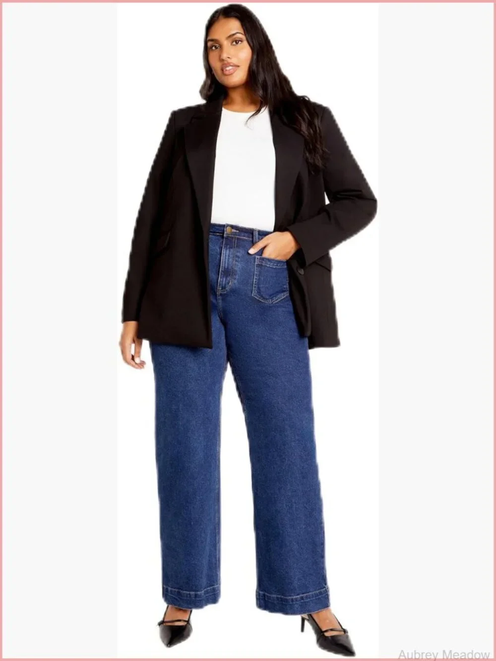 Women's Plus Size Collared Neck Long Sleeve Jacket